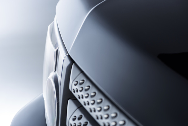 close up view of black automobile as background - Zdjęcie, obraz