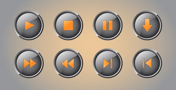 Player buttons - Vector, afbeelding