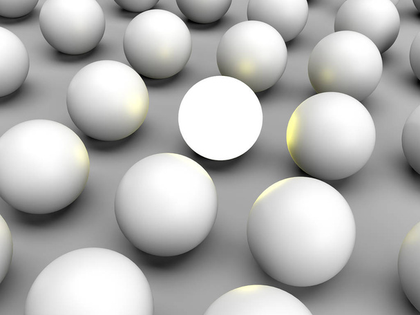 Standing out of the crowd. 3D rendering - Foto, Imagen