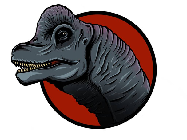 Illustration von niedlichen Cartoon-Dinosaurier auf weißem Hintergrund. Niedlich einfach von Brachiosaurus. - Foto, Bild