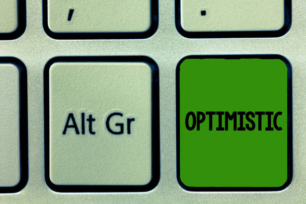Käsitteellinen käsin kirjoittaminen osoittaa optimistinen. Business valokuva esittelee Toiveikas ja luottavainen tulevaisuudesta Positiivinen ajattelu
 - Valokuva, kuva