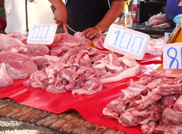 viande de porc fraîche sur le marché
 - Photo, image