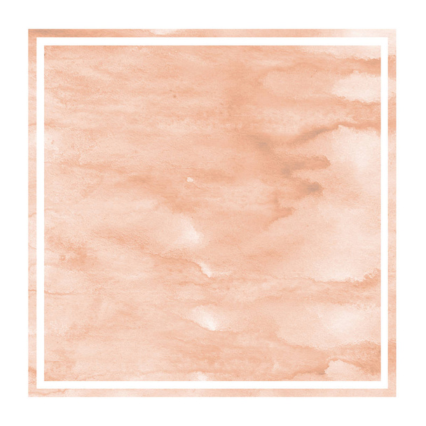 Orange aquarelle dessinée à la main cadre rectangulaire texture de fond avec des taches. Élément de design moderne
 - Photo, image
