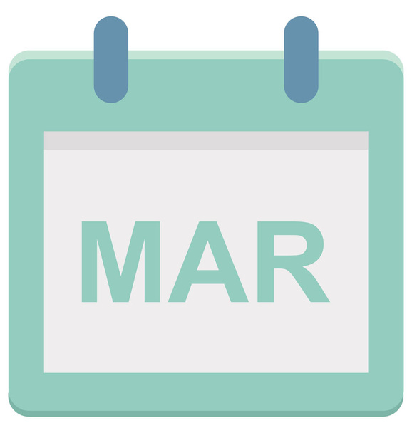 Marca, miesiąc wydarzenie specjalne dzień Vector icon, który mogą być łatwo modyfikowane lub edytować. - Wektor, obraz