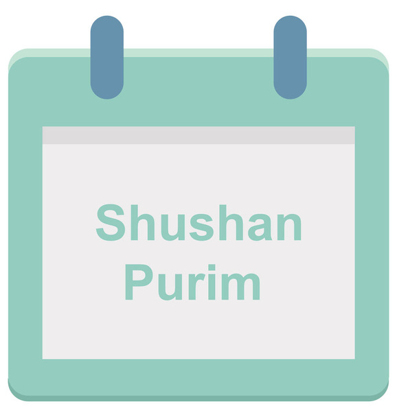 Susan purim, Susan purim speciale gebeurtenis dag Vector icon die moeiteloos kan worden gewijzigd of bewerkt. - Vector, afbeelding