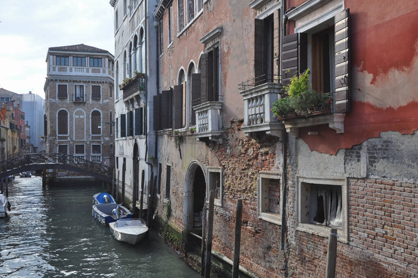 イタリアのヴェネツィアの街の眺め - 写真・画像