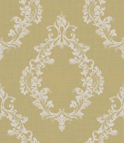 Luxury ornamented pattern Vector. Royal texture floral decor. Floral decoration intricated details. Yellow fall colors - Vector, Image
