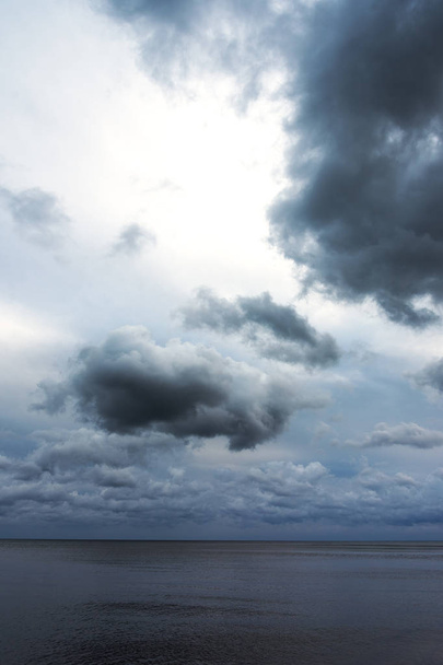 Clouds over gulf of Riga, Baltic sea. - Foto, Imagem