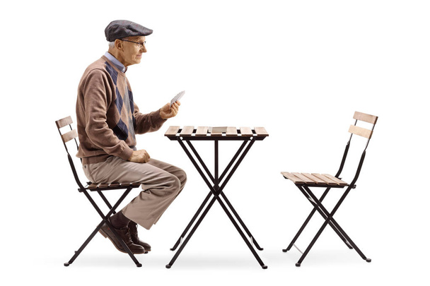 Senior playing cards isolated on white background - Фото, изображение