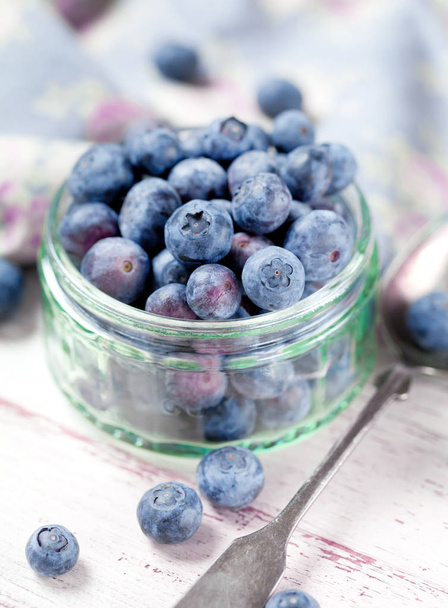 Blueberry antioxidant organic superfood in a bowl concept for healthy eating and nutrition - 写真・画像