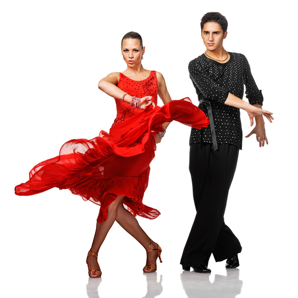 Beautiful Latino dancers in action - Foto, Imagen