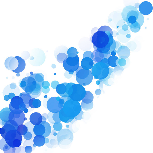 Bubbles Unique Blue Bright Vector Background - Vector, Image