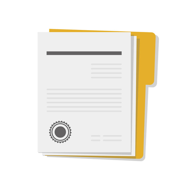 Formulário de acordo vazio em caixa de papel amarelo. ilustração vetorial
 - Vetor, Imagem