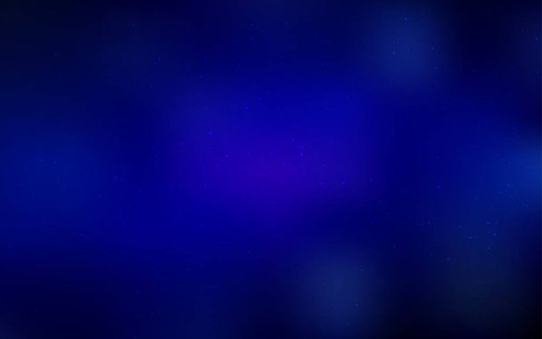 Tmavě modrý vektor šablona s hvězdami prostoru. Zářivé barevné ilustrace s astronomické jasných hvězd. Vzor pro webové stránky, astronomie. - Vektor, obrázek