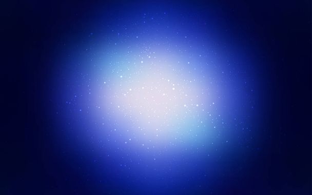 Темний BLUE векторний шаблон з космічними зірками. Блискуча абстрактна ілюстрація з барвистими космічними зірками. Розумний дизайн для реклами бізнесу
. - Вектор, зображення