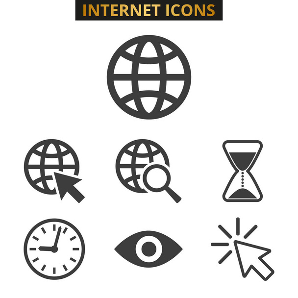 iconos web establecidos sobre fondo blanco. Ilustración vectorial
 - Vector, Imagen