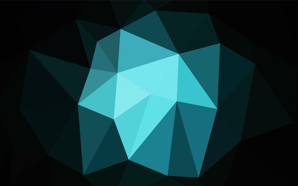 Σκούρο μπλε διάνυσμα πρότυπο μωσαϊκό τρίγωνο. Δημιουργική γεωμετρική απεικόνιση σε στυλ Origami με κλίση. Ολοκαίνουργια σχεδίαση για την επιχείρησή σας. - Διάνυσμα, εικόνα