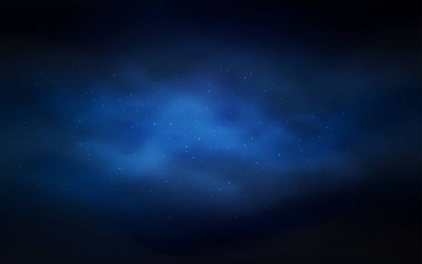 dunkelblaue Vektorhülle mit astronomischen Sternen. leuchtende farbige Illustration mit hellen astronomischen Sternen. Vorlage für kosmische Hintergründe. - Vektor, Bild