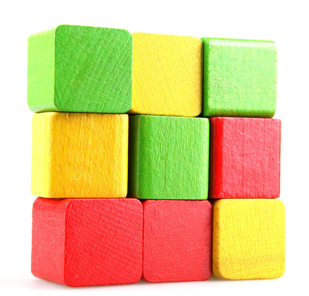 Children's wooden blocks for play - Photo, Image