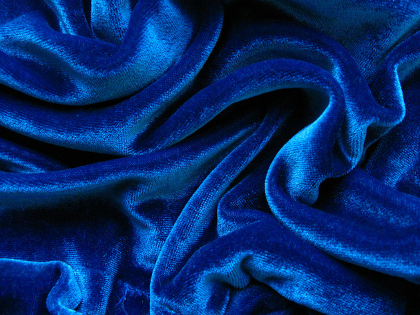 Fundo de veludo azul
 - Foto, Imagem