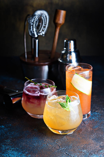 Variety of seasonal cocktails - Foto, immagini