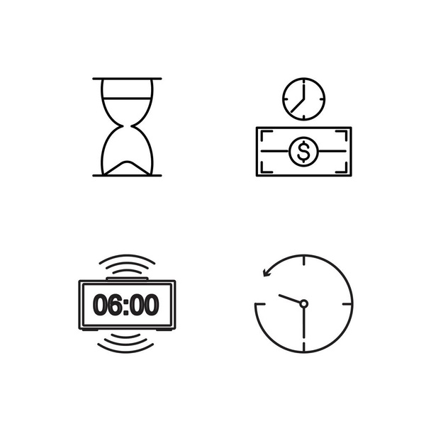 tempo semplice delineato icone impostate
 - Vettoriali, immagini
