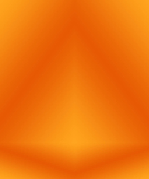 Diseño de diseño de fondo naranja liso abstracto, estudio, habitación, plantilla web, informe de negocios con color de gradiente de círculo liso - Foto, Imagen