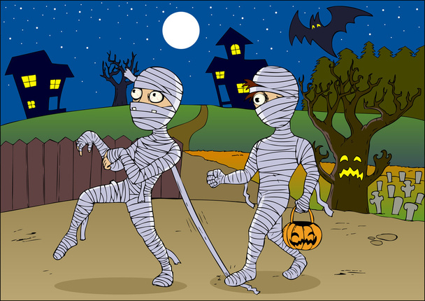 Halloween nacht - Vector, afbeelding