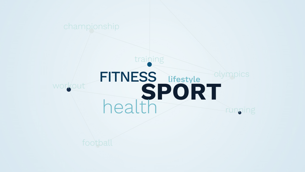 deporte fitness salud estilo de vida olímpicos maratón entrenamiento running entrenamiento campeonato de fútbol palabra animada nube fondo en uhd 4k 3840 2160
. - Metraje, vídeo