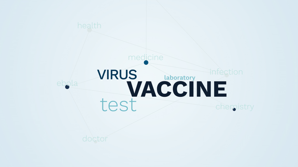 vacuna virus prueba laboratorio infección hospital medicina química ébola médico salud animado palabra nube fondo en uhd 4k 3840 2160
. - Metraje, vídeo