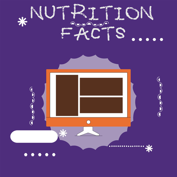 Escribir una nota que muestre los hechos nutricionales. Exposición de fotos de negocios Información detallada sobre los nutrientes de los alimentos
 - Foto, Imagen