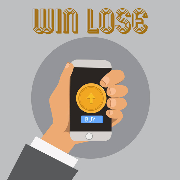 Sinal de texto mostrando Win Lose. Foto conceitual Compare possibilidades e se tudo correr bem ou mal
 - Foto, Imagem