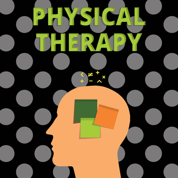 Текст почерка Физиотерапия. Концепция лечения или анализа физической инвалидности Физиотерапия
 - Фото, изображение