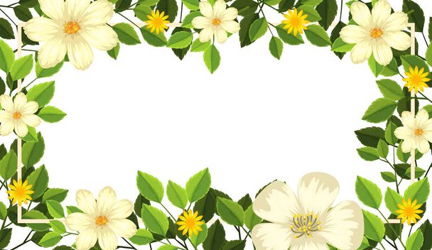 Belle illustration de modèle de carte vierge fleur
 - Vecteur, image