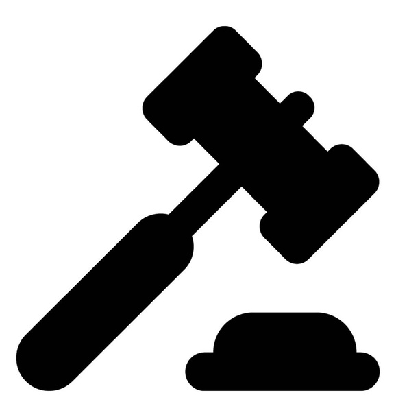 A gavel resembling hammer used in courts - Vetor, Imagem
