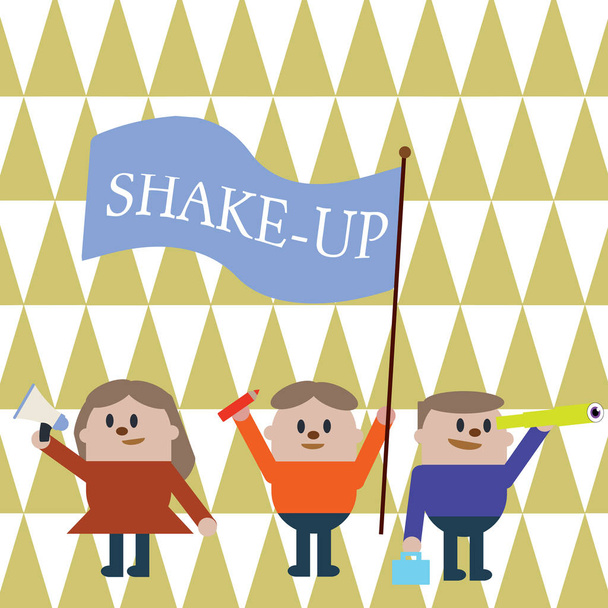 Signo de texto que muestra Shake Up. Conceptual foto manera de conocer a alguien o terminarlo usando el tacto físico Manos
 - Foto, Imagen
