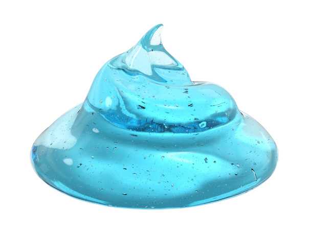 3D απόδοση μπλε καλλυντική γέλη απομονώνονται σε λευκό - Φωτογραφία, εικόνα