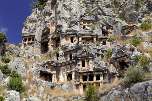 skalní hrobky Myra Demre, Turecko - Fotografie, Obrázek