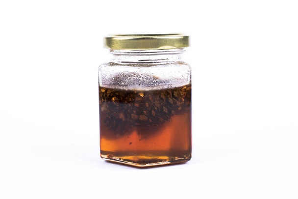 glass jar with jam - Foto, Imagem
