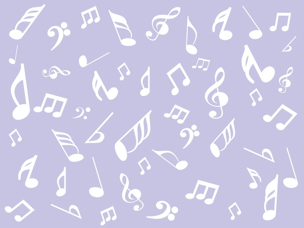 Абстрактный музыкальный лист с нотами
 - Вектор,изображение