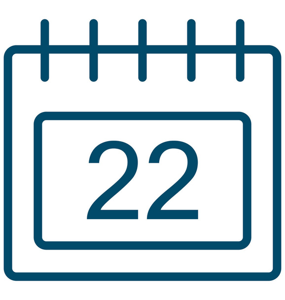 Vinte e dois, vinte e dois dias do Evento Especial Ícone vetorial que pode ser facilmente modificado ou editado
. - Vetor, Imagem