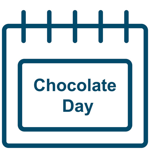 Ημέρα σοκολάτας, σοκολάτα ημέρα ειδική εκδήλωση ημέρα διάνυσμα εικονίδιο ημερολογίου που μπορεί εύκολα να τροποποιηθεί ή να επεξεργαστείτε. - Διάνυσμα, εικόνα