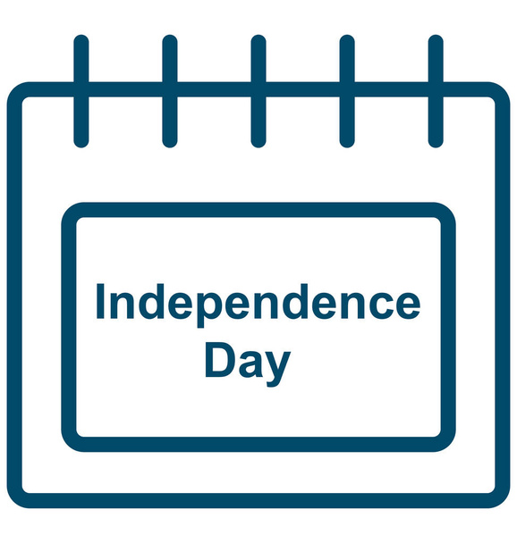 独立記念日、独立記念日カレンダー特別なイベント日ベクター アイコンを簡単に変更することができますまたは編集. - ベクター画像