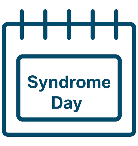 Syndrooma päivä, oireyhtymä päivä kalenteri Special Event päivä Vektori kuvaketta, jota voidaan helposti muokata tai muokata
. - Vektori, kuva