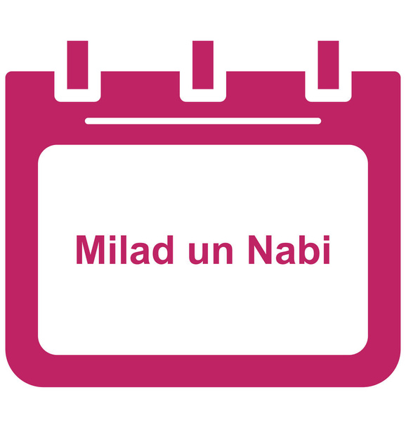 Milad un nabi, Milad un nabi naptár különleges esemény nap Vector icon egyszerűen módosítható vagy szerkeszthető. - Vektor, kép