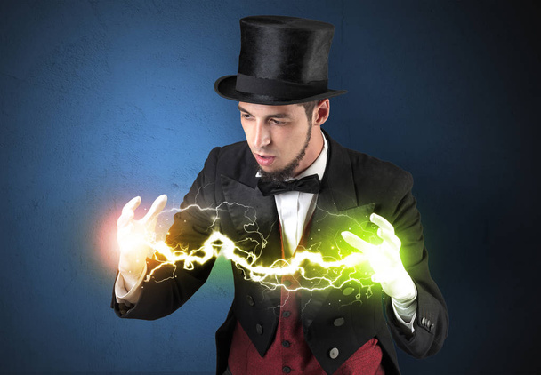 Magician energy between his hands - Zdjęcie, obraz