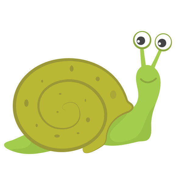 Snail flat colored icon  - Vector, Image