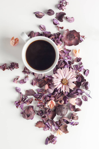 Delicate morning tea table setting - Фото, изображение