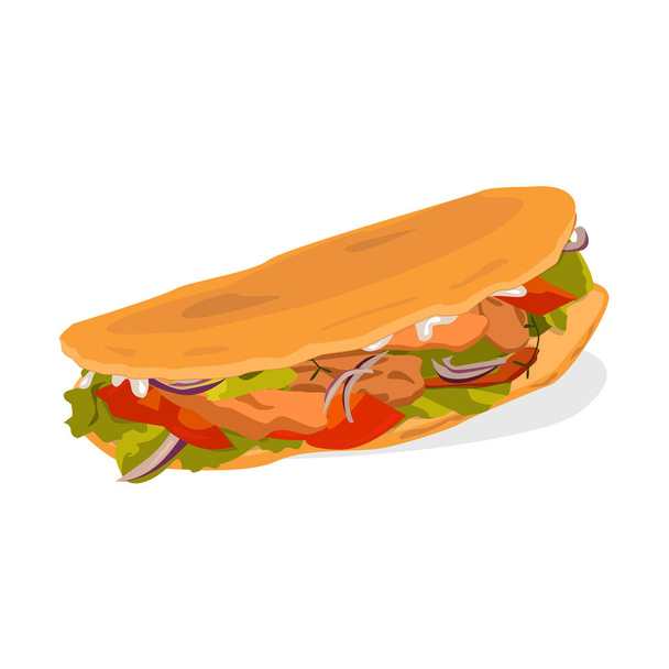 Вкусные вкусные свежие Fast Food Vector Illustration
 - Вектор,изображение