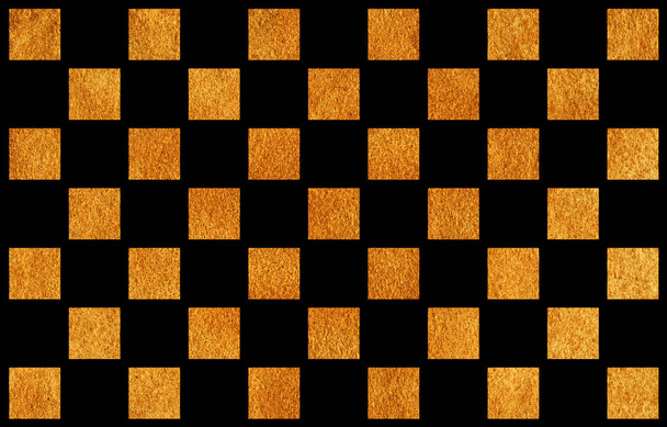 Золотий пофарбований квадратний візерунок. Геометричний традиційний орнамент для модного текстилю, тканини, фону
. - Фото, зображення